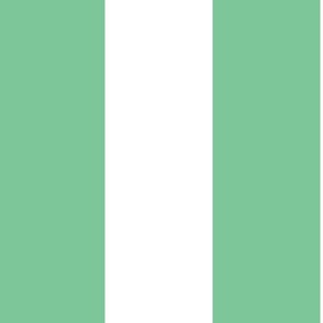 Large - 6" wide Awning Stripes - Mint Green - White