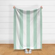 Large - 6" wide Awning Stripes - Pale Green - White