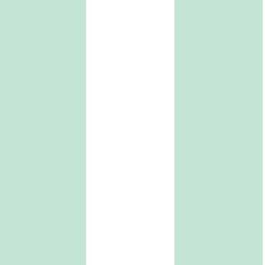 Large - 6" wide Awning Stripes - Pale Green - White