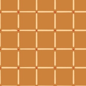 253b - Large scale mustard dot and dash hand drawn checkers blender for Millefleur pattern - for kids checkerboard apparel_ wallpaper_ bed linen and quilting-28