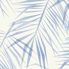 palm fronds - dusty blue