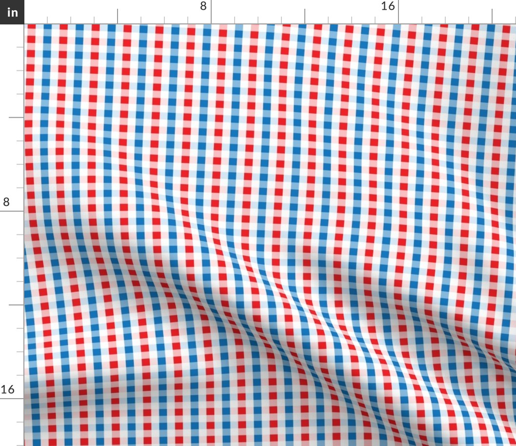 pawtriotic dogs – gingham in american colors | tiny