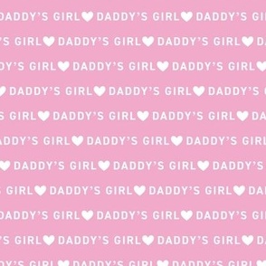 Daddy's Girl - Father's Day basic text design with hearts pink