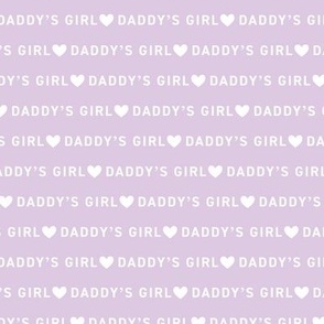 Daddy's Girl - Father's Day basic text design with hearts lilac