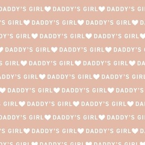 Daddy's Girl - Father's Day basic text design with hearts vintage peach