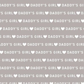 Daddy's Girl - Father's Day basic text design with hearts gray