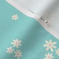 9in daisy clusters in baby blue and white