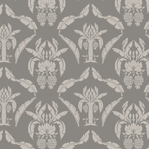 Banana_Damask_Grey_Monochorme_Medium