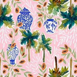 Chinoiserie Papaya Pink