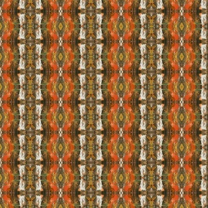 Orange Boho Kaleidoscope Pattern 