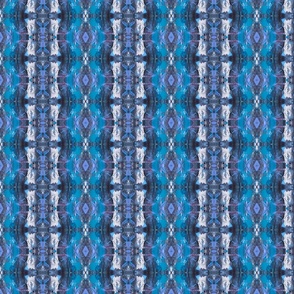 Aqua Blue Boho Kaleidoscope Pattern 