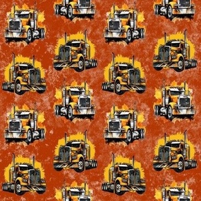 Smaller Mack Trucks Yellow and Burnt Orange