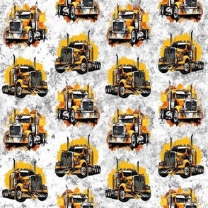Smaller Mack Trucks Yellow and Orange