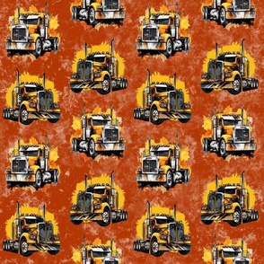 Bigger Mack Trucks Yellow and Burnt Orange