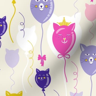 Cat balloon party