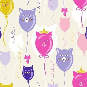 Cat balloon party