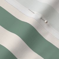 Medium wide stripes in forest green and off-white for nursery, bedroom, playroom, bedding