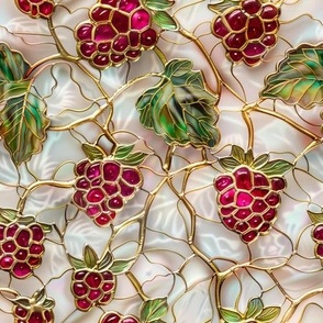 Stained Glass Raspberries