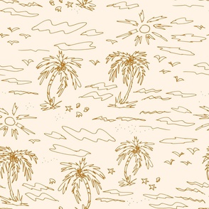 Sketched Summer Palms