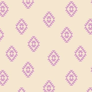 Minimalist kelim design - abstract  moroccan boho vibes seventies vintage summer lilac on cream