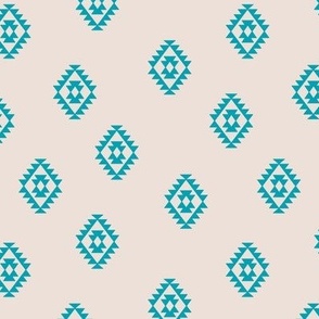 Minimalist kelim design - abstract  moroccan boho vibes seventies vintage summer teal on sand