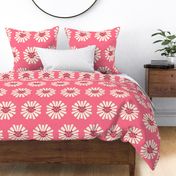 Retro-beige-white-geometric-sun-with-darky-gray-cat-face-on-kitschy-bold-bright-retro-dark-pink-XL-jumbo