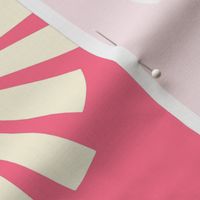 Retro-beige-white-geometric-sun-with-darky-gray-cat-face-on-kitschy-bold-bright-retro-dark-pink-XL-jumbo