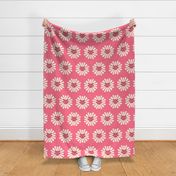 Retro-beige-white-geometric-sun-with-darky-gray-cat-face-on-kitschy-bold-bright-retro-dark-pink-XL-jumbo