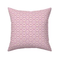 Abstract geometric kelim plaid design - moroccan traditional cloth pattern lilac pink sand