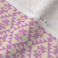 Abstract geometric kelim plaid design - moroccan traditional cloth pattern lilac pink sand