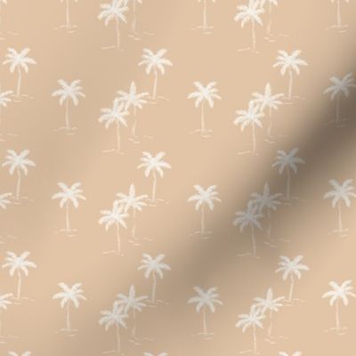 S Sketched Summer Palms - Beige Malt Brown