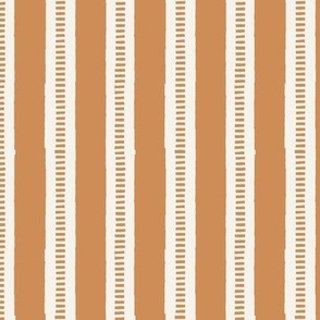 M Vertical Beach Stripes - Boho Golden Brown - awning stripes