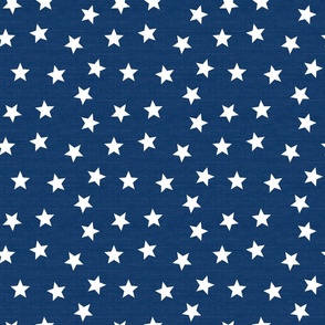 white stars on deep american blue | small