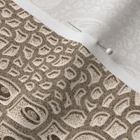 Crocodile Textured Leather- Gray-Brown Taupe- Warm Neutrals- Animal Print- Large Scale