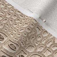 Crocodile Textured Leather- Cream Almond- Warm Neutrals- Animal Print- Large Scale