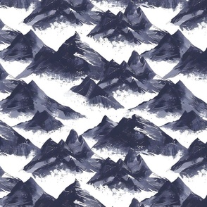 Dark Gray Mountain Peaks - large 