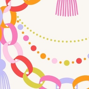 XL / Rainbow Paper Chain Garland