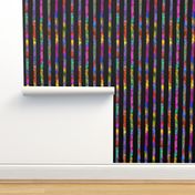 Multicolor Crayon Stripes on Black