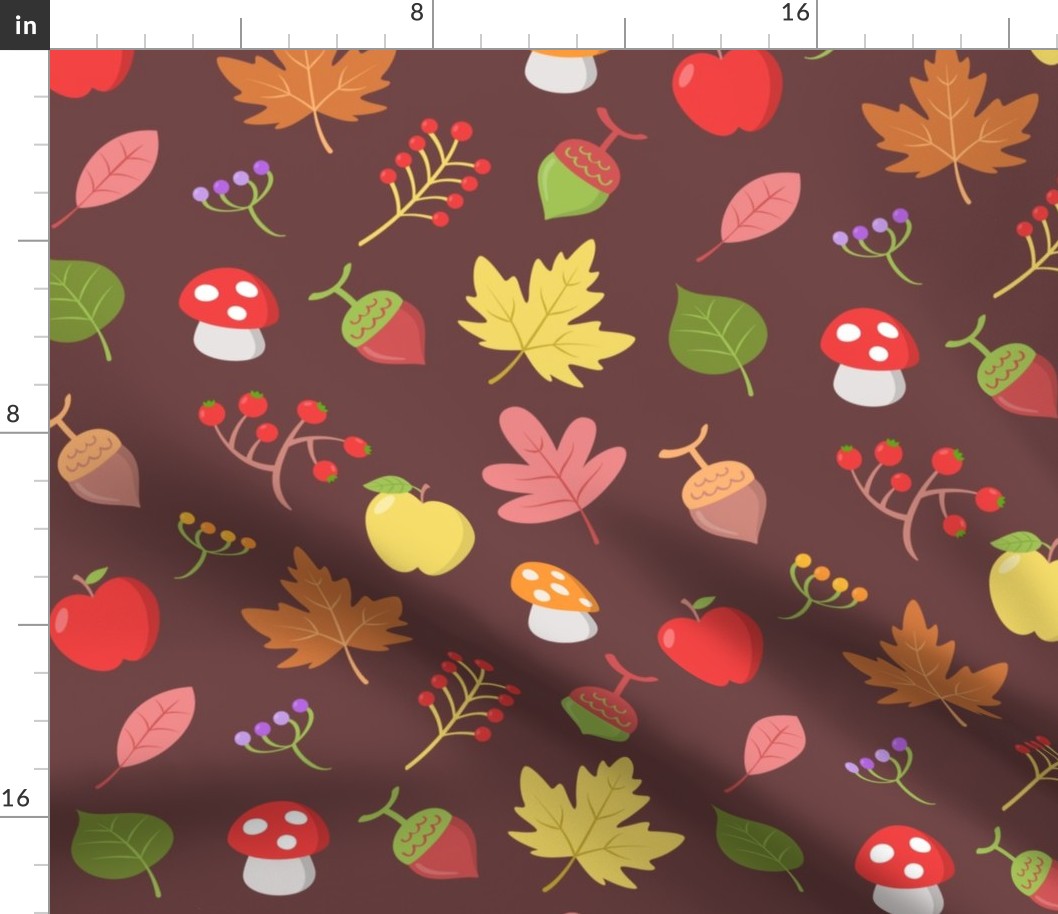 Autumn fantasy (large scale pattern). Autumn pattern, wood, forest, undergrowth, autumnal, branch, nature, fall background.