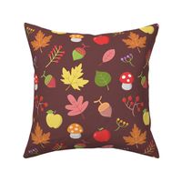 Autumn fantasy (medium scale pattern). Autumn pattern, wood, forest, undergrowth, autumnal, branch, nature, fall background.