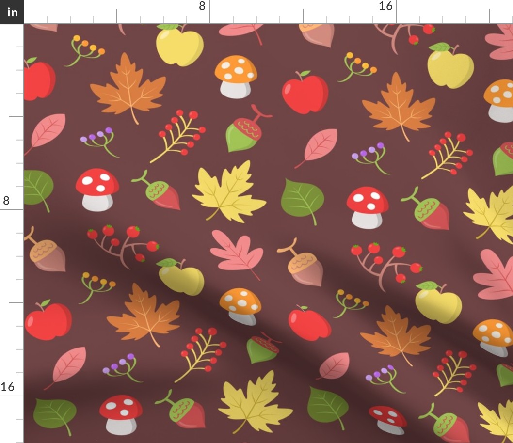 Autumn fantasy (medium scale pattern). Autumn pattern, wood, forest, undergrowth, autumnal, branch, nature, fall background.