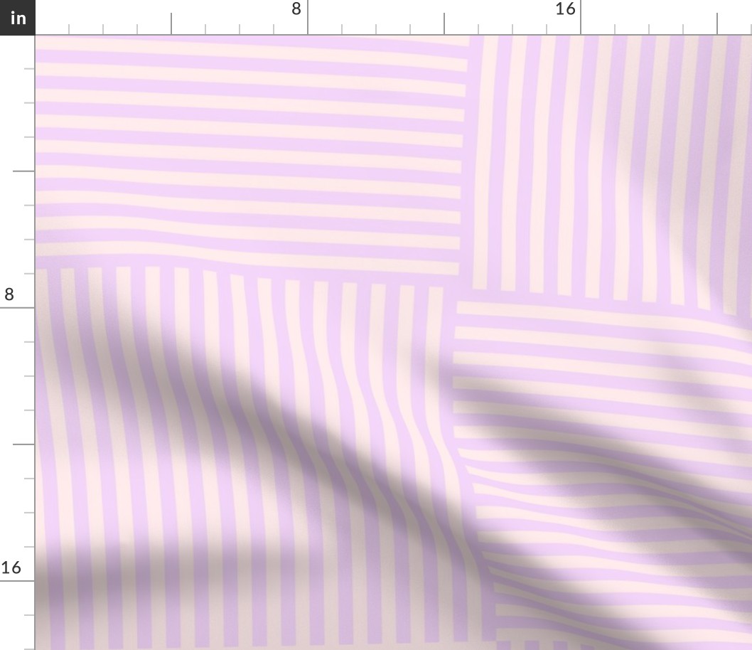 Modern Geometric Woven Stripes Design in Pink and Purple Trellis