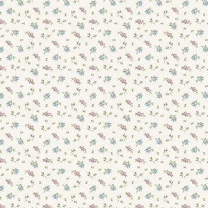 Grouped Floral Blue Pink White