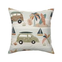 Summer Vacation - day at the beach Vintage old style L