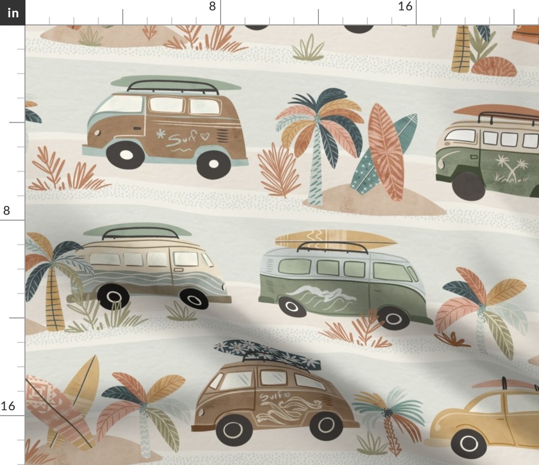 Summer Vacation - surfing vans Vintage old style L