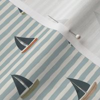 Summer Vacation - minimalist retro sail boats vintage old Style S