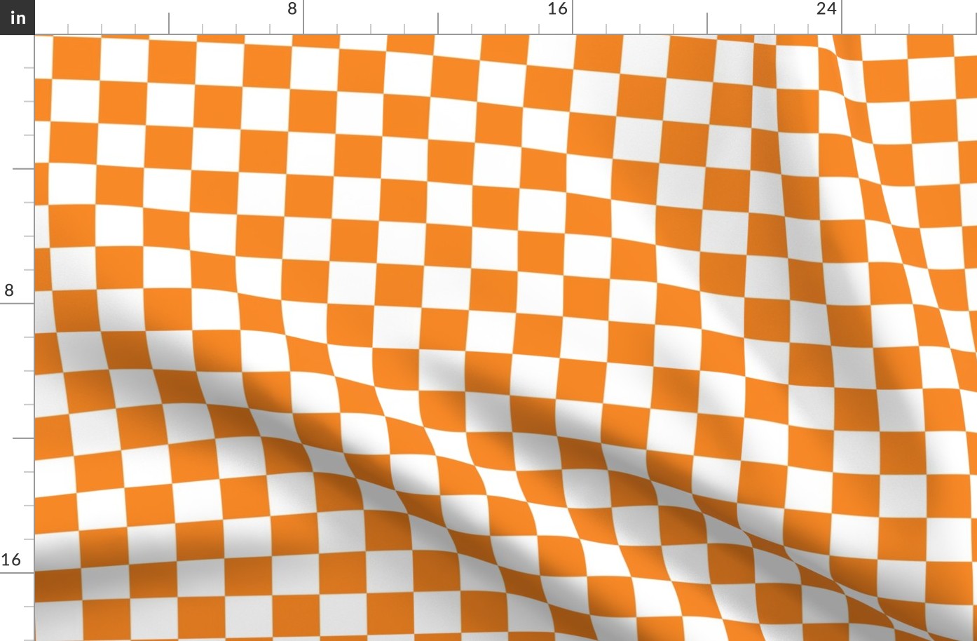 Checkerboard_Orange_10in