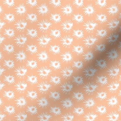 Shibori Dot Burst Tie Dye Peach Fuzz Japandi Pattern