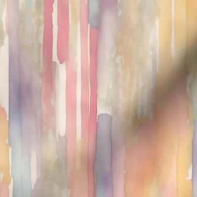 Melting watercolor vertical stripes in pastel colors