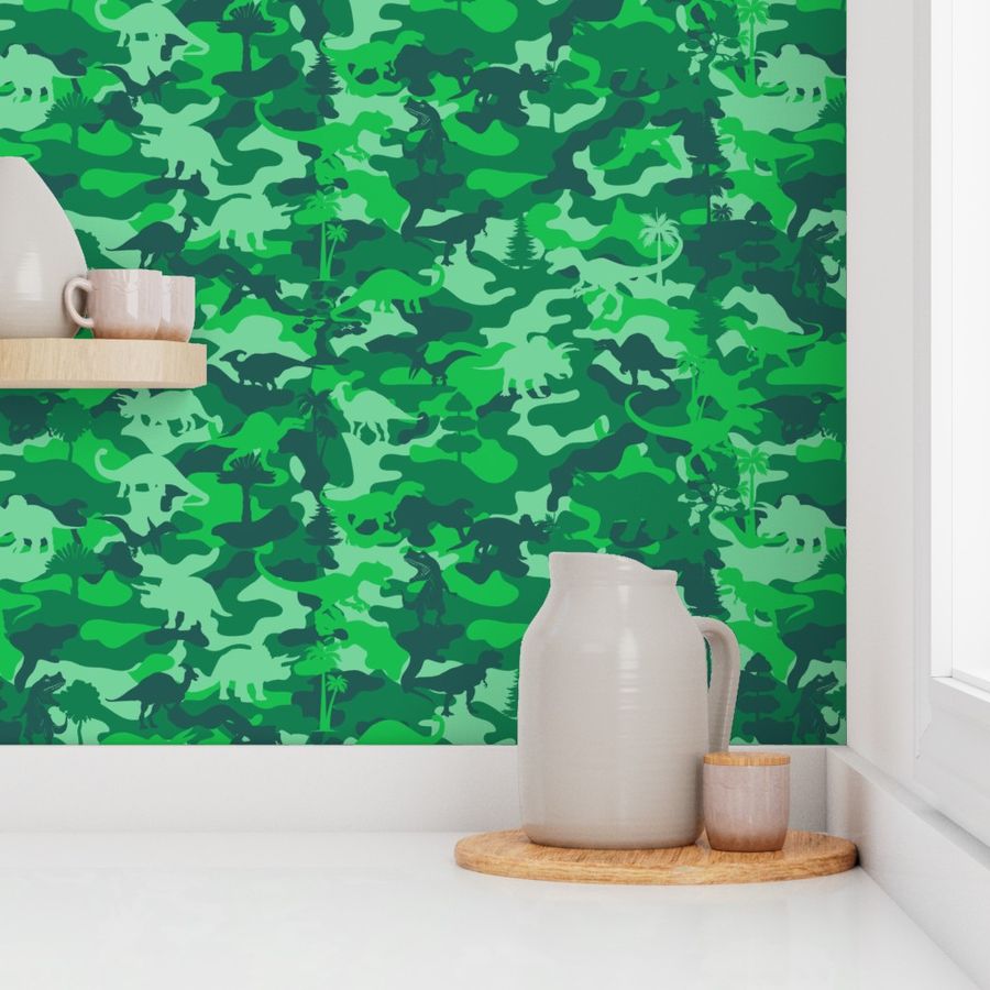 Dino Camo Green